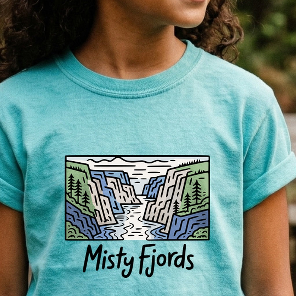 Misty Fjords National Monument Kids Cotton T-Shirt