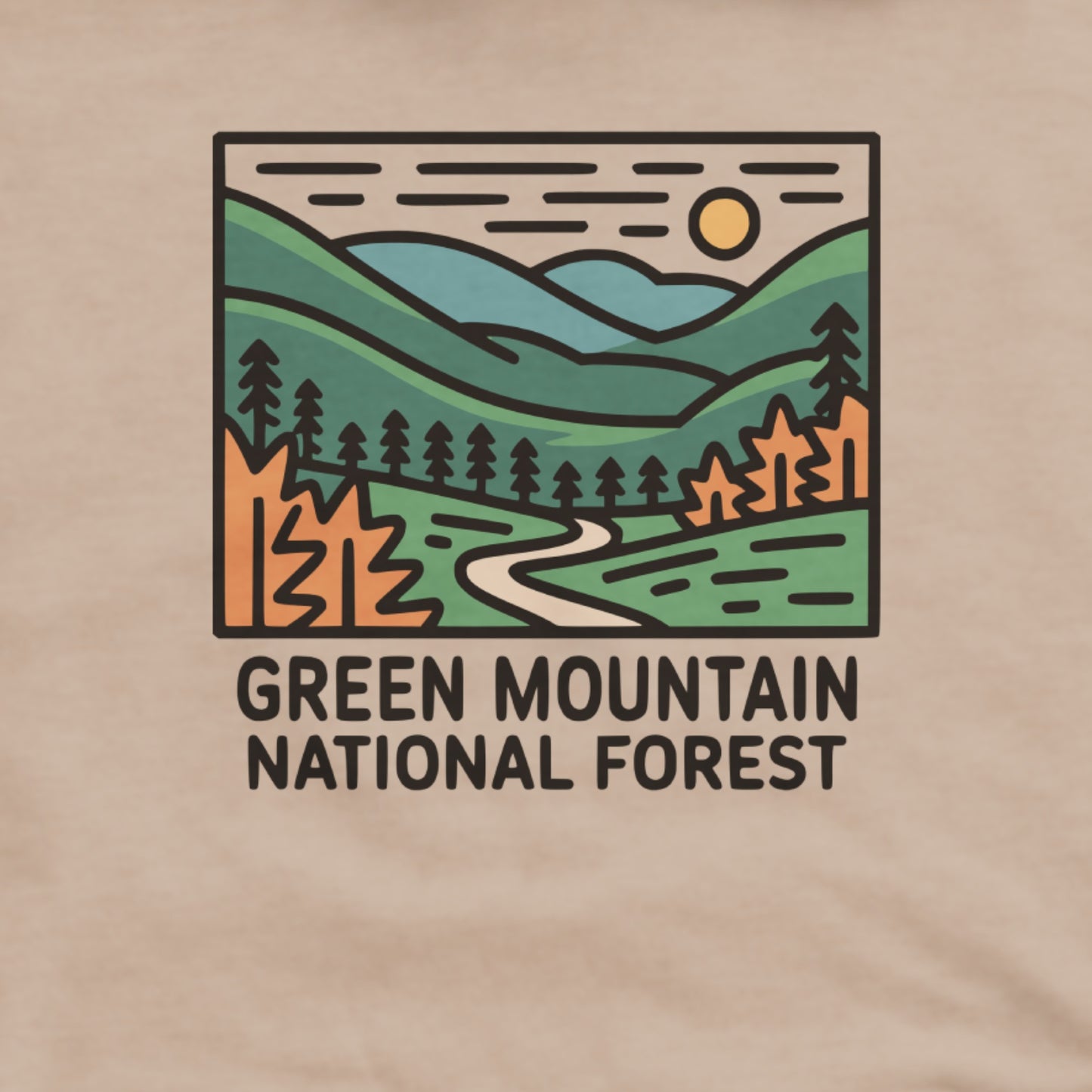 Green Mountain National Forest Hoodie Adventure and Outdoors Themed Hoodie