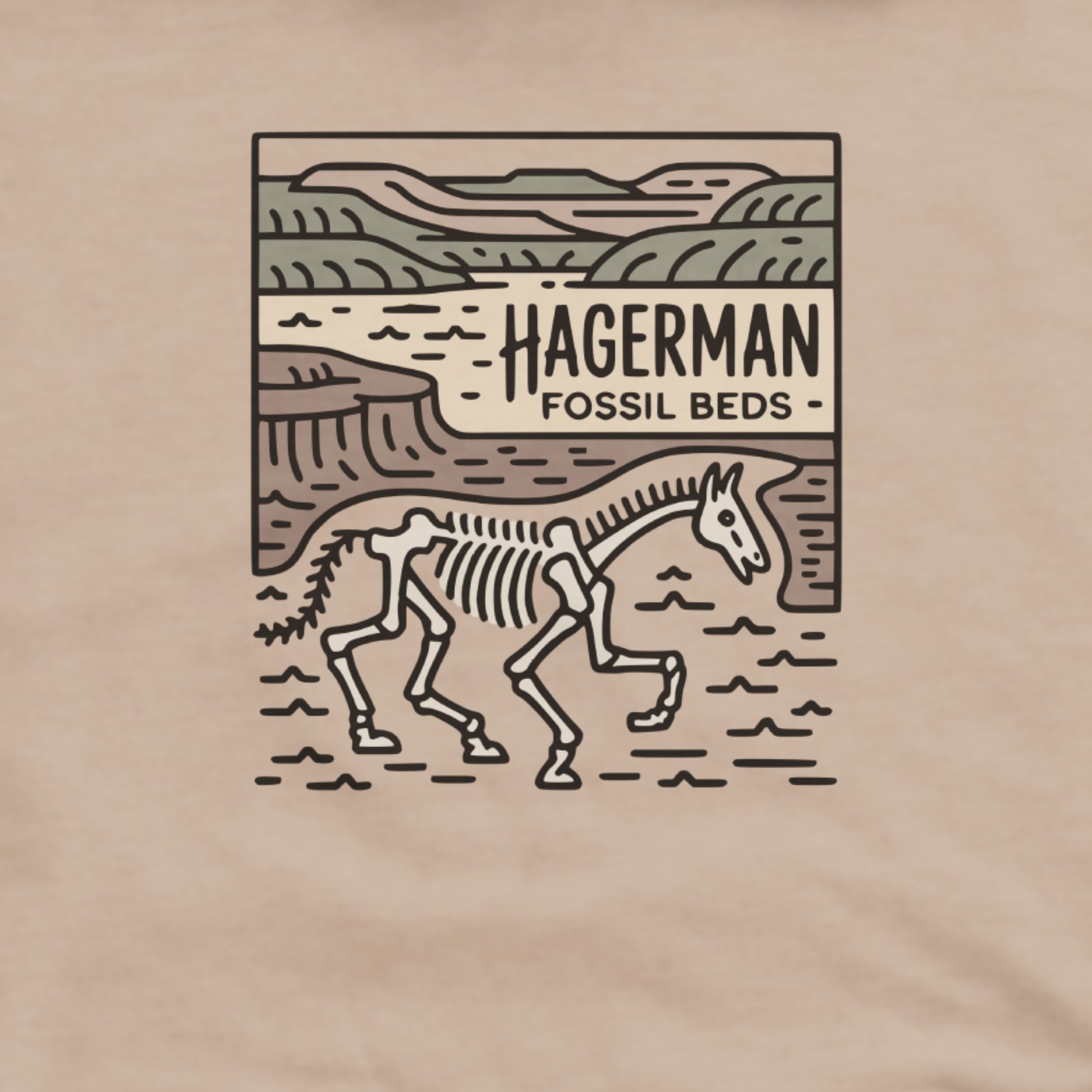 Hagerman Fossil Beds National Monument Hoodie Adventure and Outdoors Themed Hoodie
