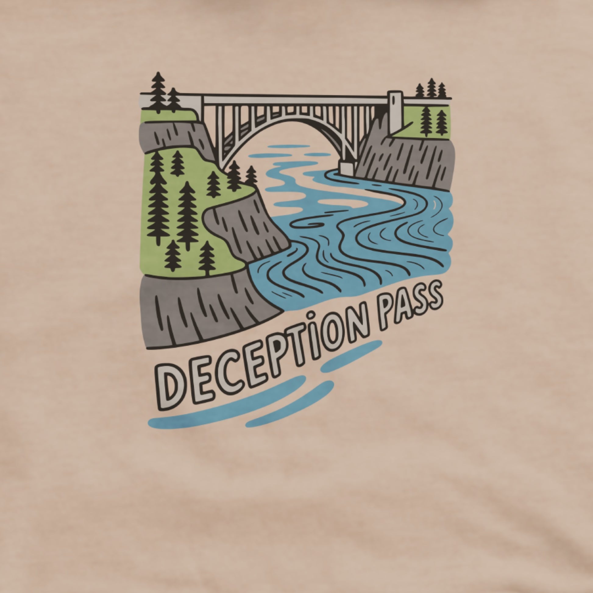 Deception Pass State Park Hoodie Adventure and Outdoors Themed Hoodie