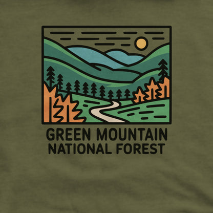 Green Mountain National Forest Hoodie Adventure and Outdoors Themed Hoodie