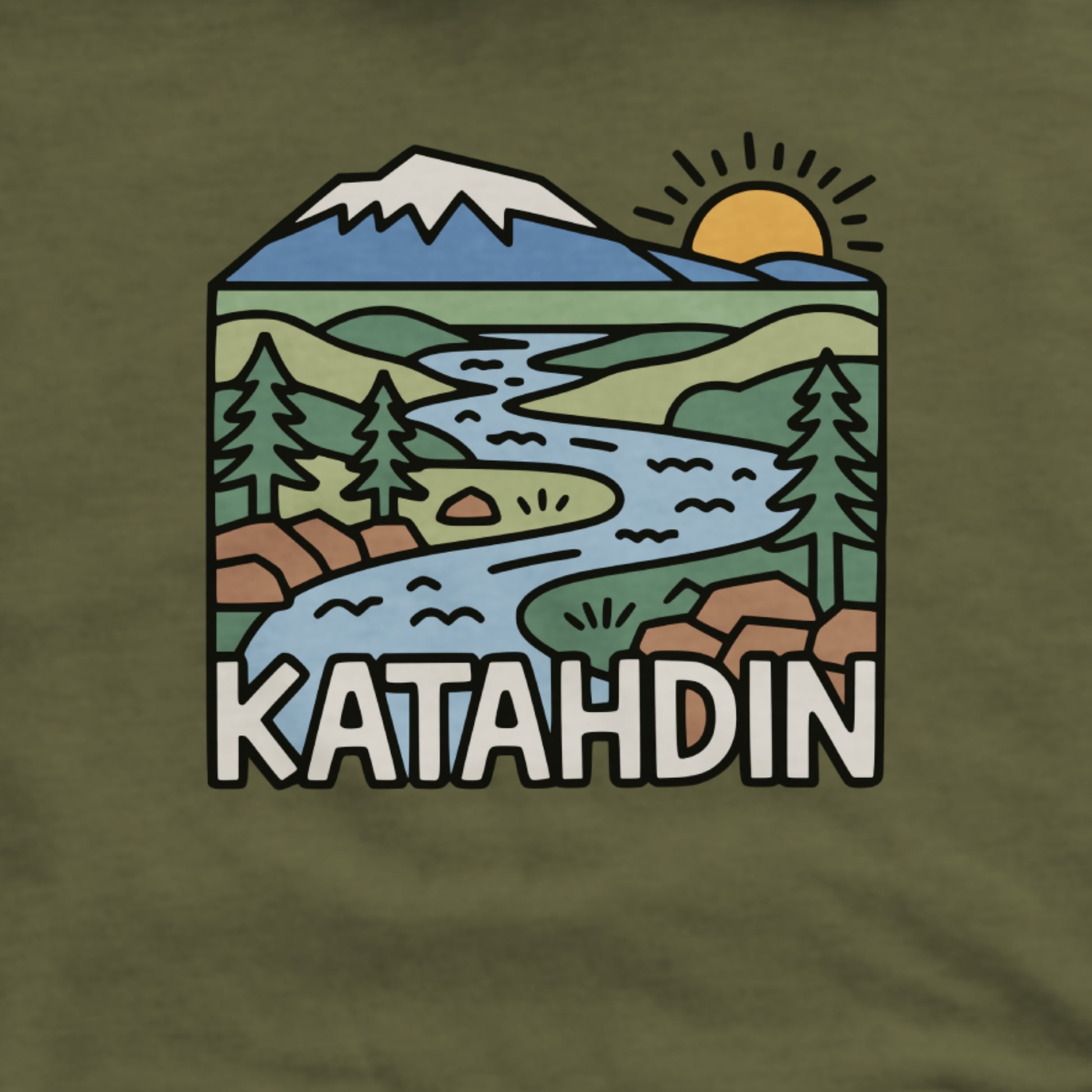 Mount Katahdin Hoodie Adventure and Outdoors Themed Hoodie