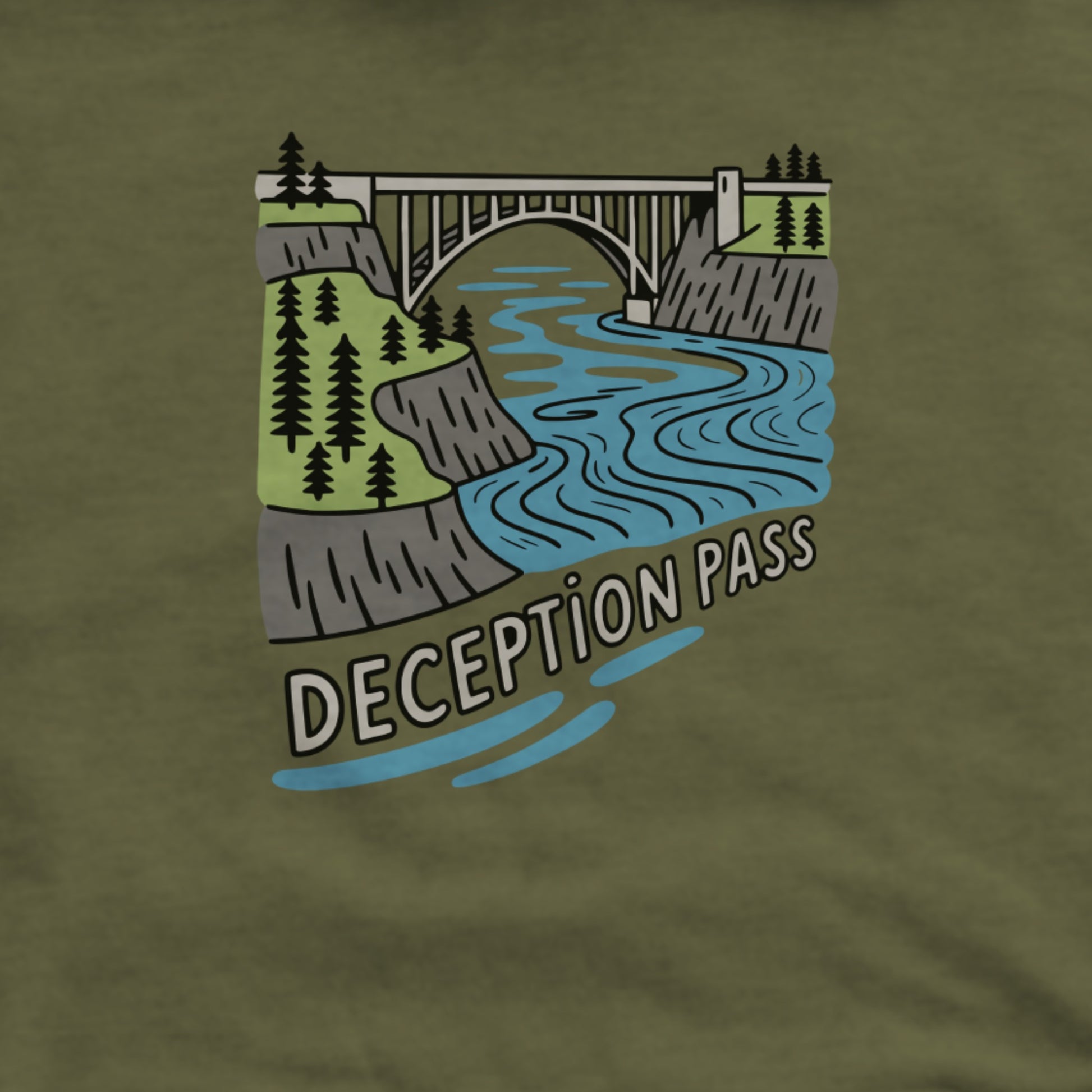 Deception Pass State Park Hoodie Adventure and Outdoors Themed Hoodie