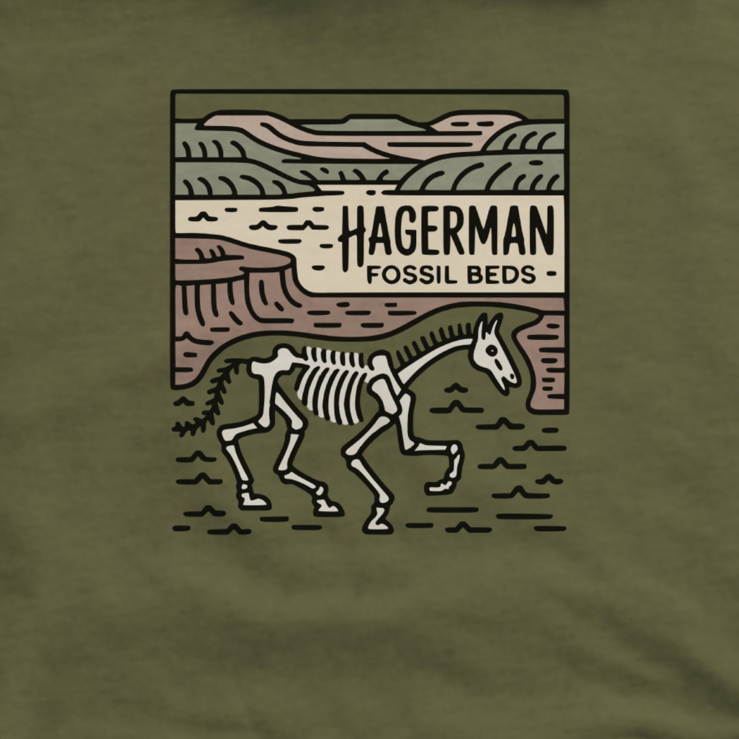 Hagerman Fossil Beds National Monument Hoodie Adventure and Outdoors Themed Hoodie