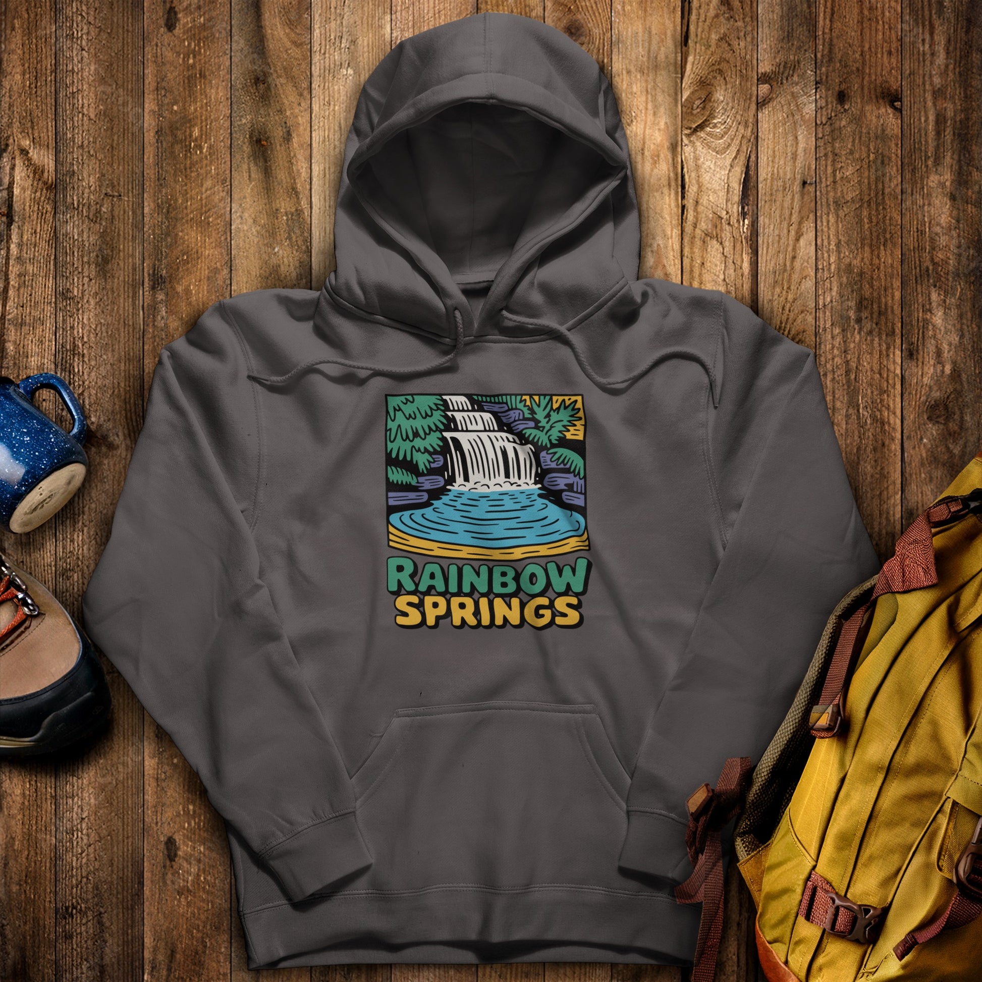 Rainbow Springs State Park Hoodie Charcoal Adventure and Outdoors Themed Hoodie