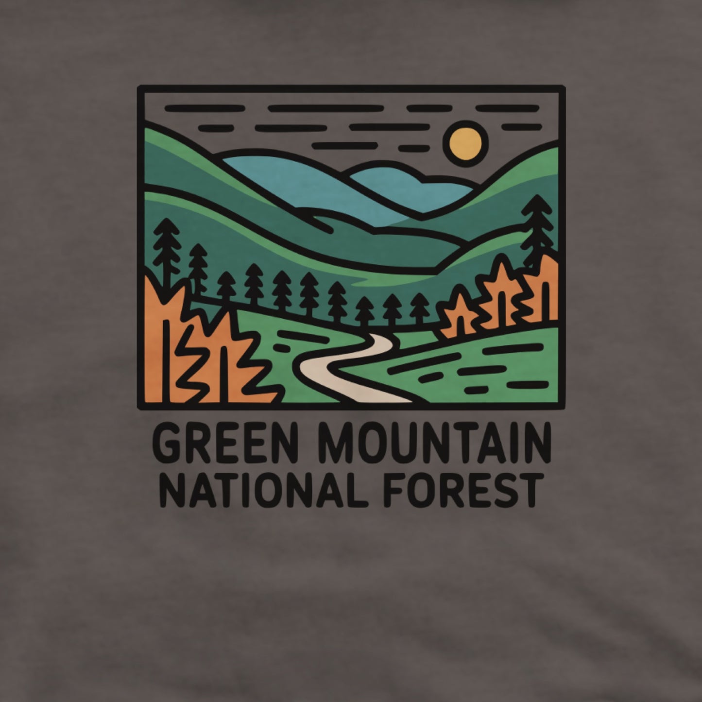 Green Mountain National Forest Hoodie Adventure and Outdoors Themed Hoodie