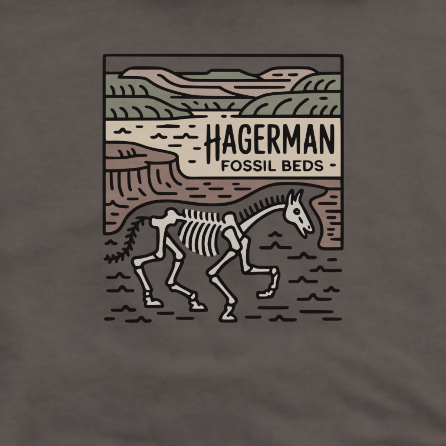 Hagerman Fossil Beds National Monument Hoodie Adventure and Outdoors Themed Hoodie