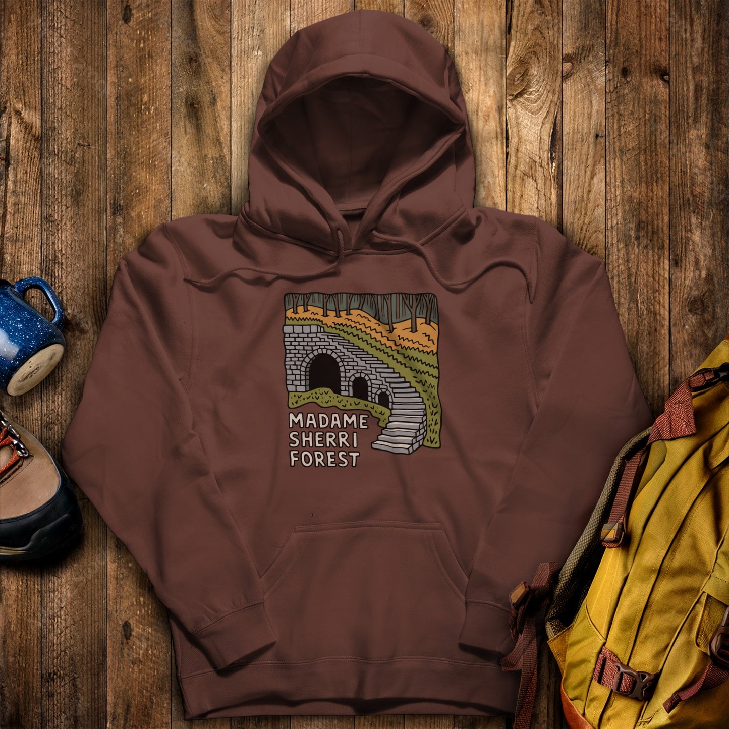 Madame Sherri Forest Hoodie Cocoa Adventure and Outdoors Themed Hoodie