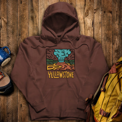 Yellowstone National Park Hoodie Cocoa Adventure and Outdoors Themed Hoodie