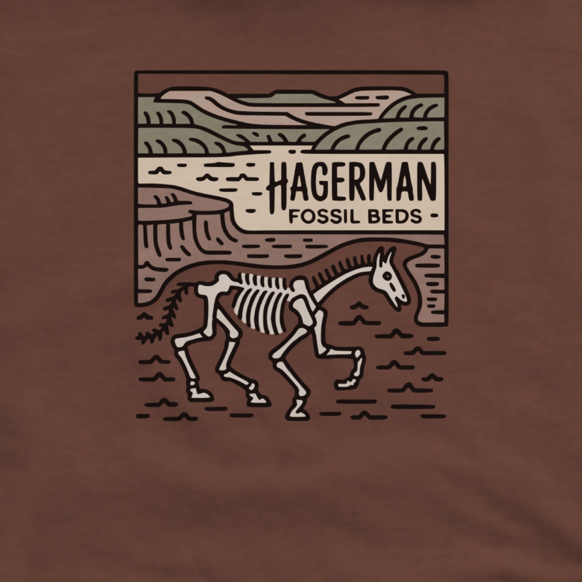 Hagerman Fossil Beds National Monument Hoodie Adventure and Outdoors Themed Hoodie