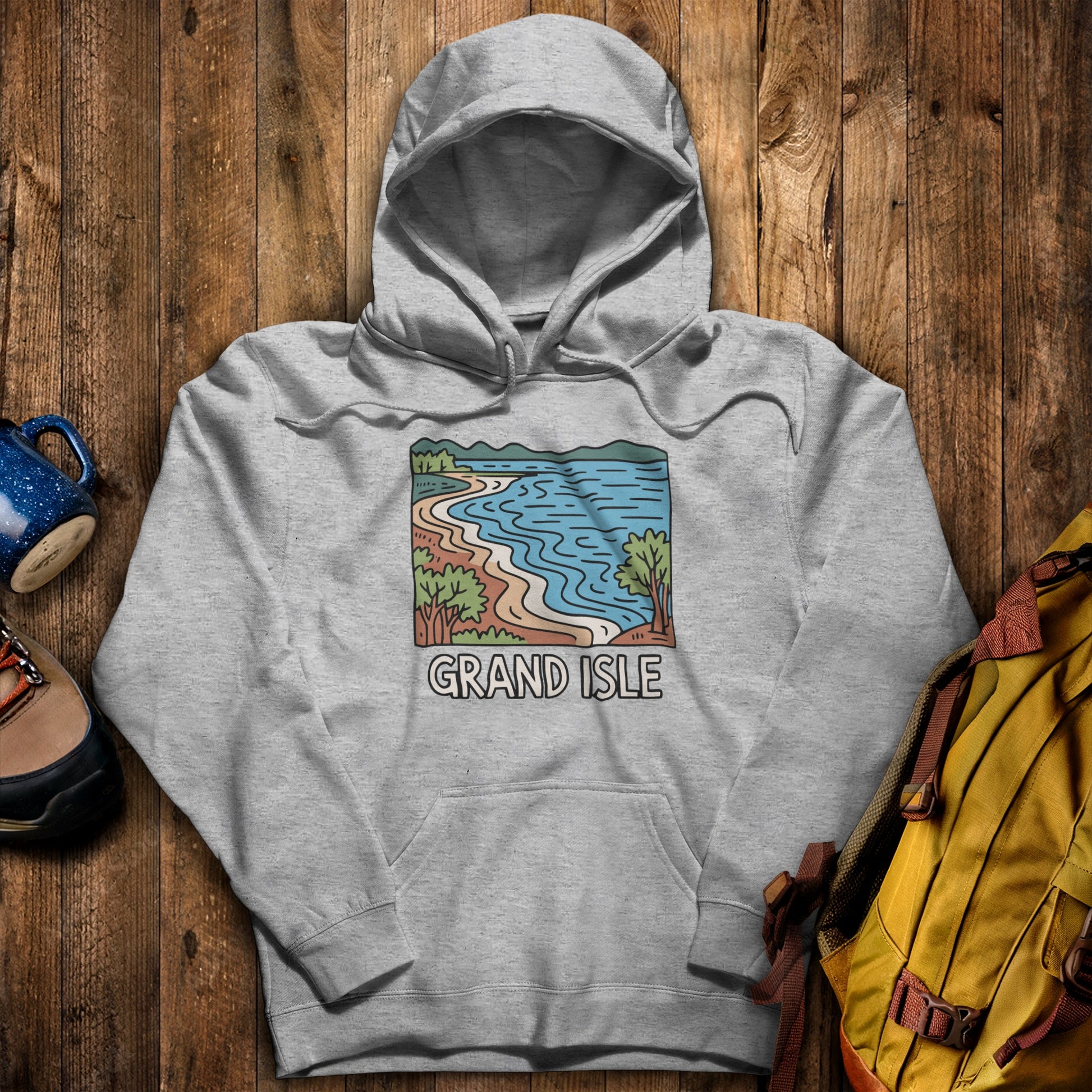 Grand Isle State Park Hoodie Sport Grey Adventure and Outdoors Themed Hoodie