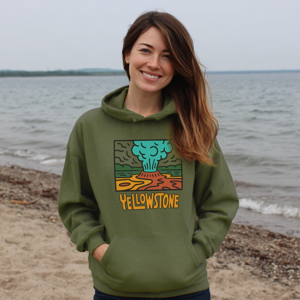Yellowstone National Park Hoodie Adventure and Outdoors Themed Hoodie