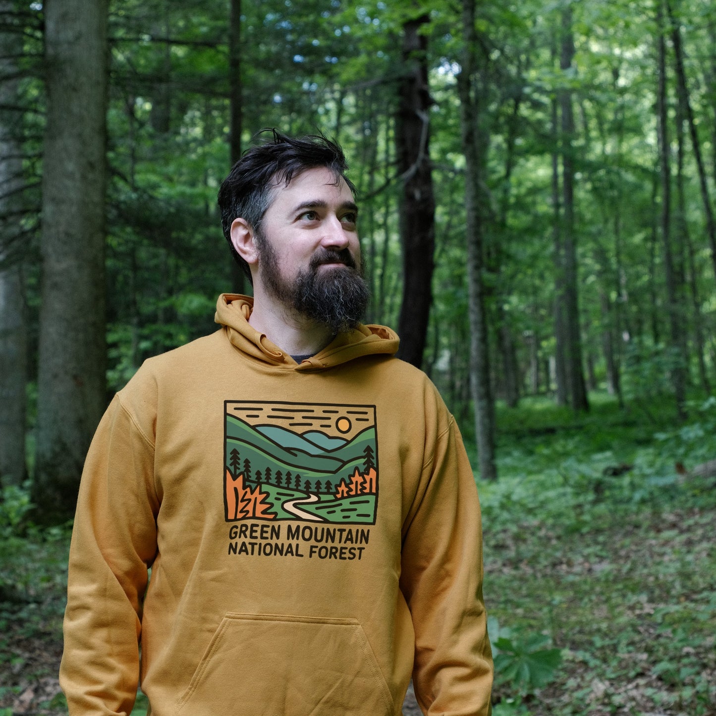Green Mountain National Forest Hoodie Adventure and Outdoors Themed Hoodie