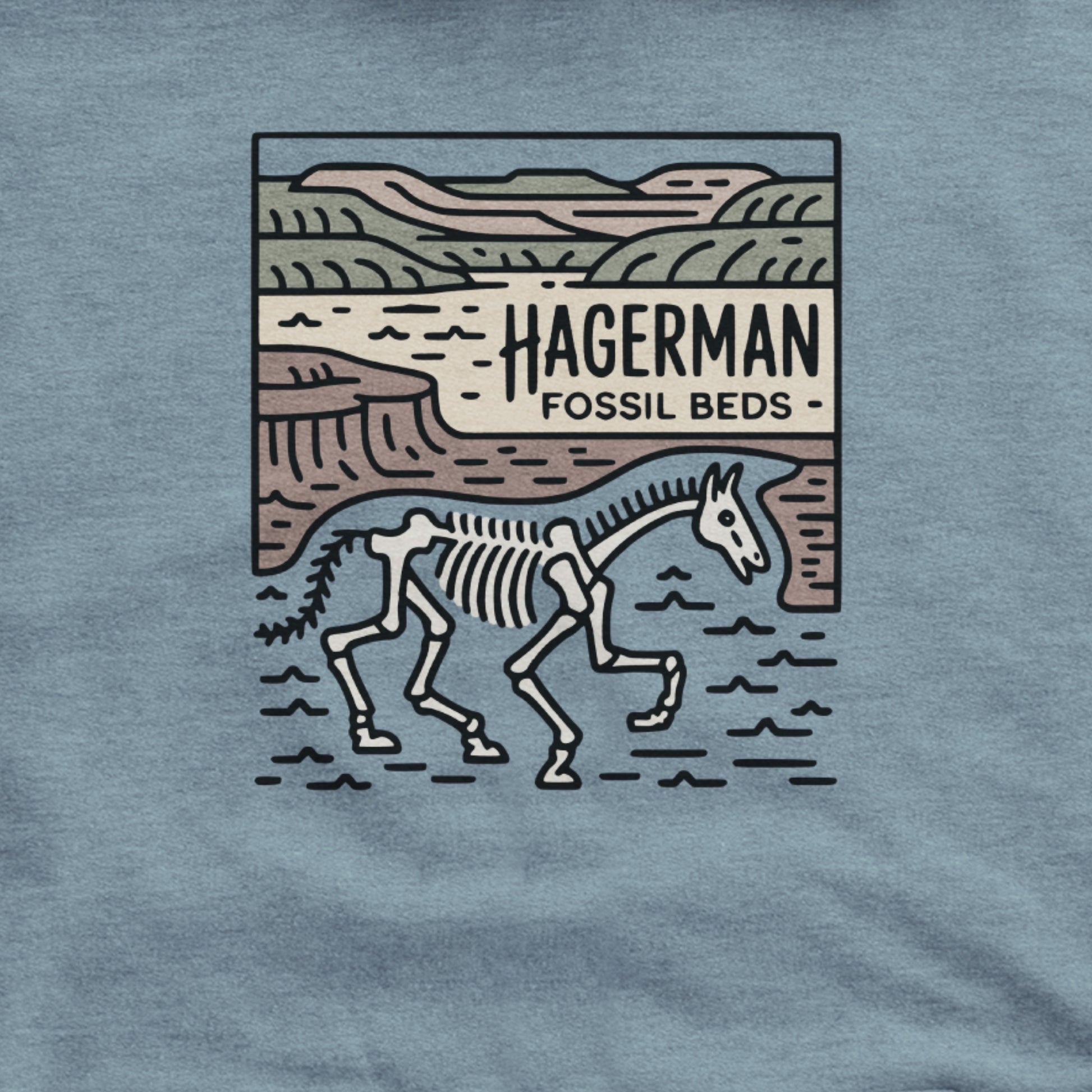 Hagerman Fossil Beds National Monument Hoodie Adventure and Outdoors Themed Hoodie