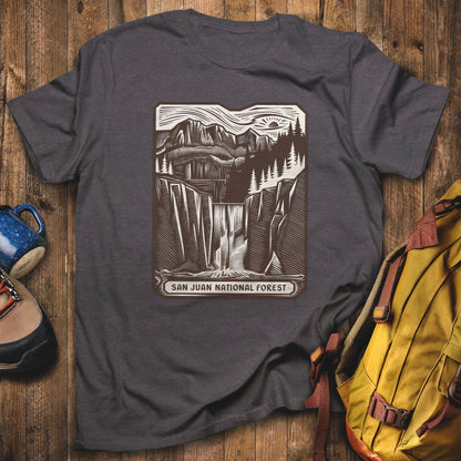San Juan National Forest Vintage T-Shirt Dark Heather Adventure and Outdoors Themed T-Shirt
