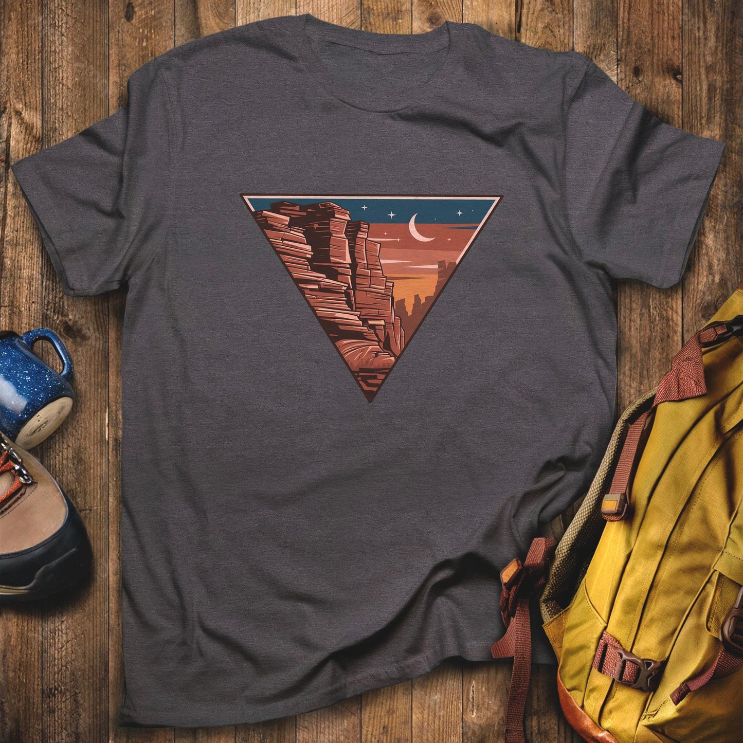 Red Rock Canyon T-Shirt Dark Heather Adventure and Outdoors Themed T-Shirt