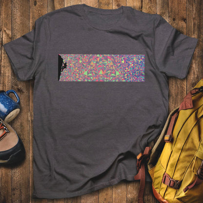 Climbing Mosaic T-Shirt Dark Heather Adventure and Outdoors Themed T-Shirt