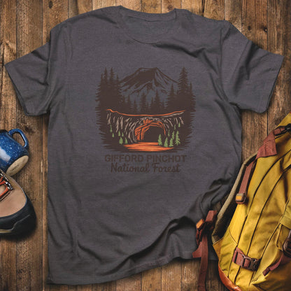 Gifford Pinchot National Forest T-Shirt Dark Heather Adventure and Outdoors Themed T-Shirt