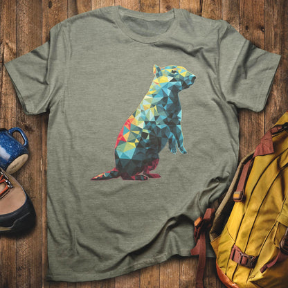 Prairie Dog Mosaic T-Shirt Heather Military Green Adventure and Outdoors Themed T-Shirt
