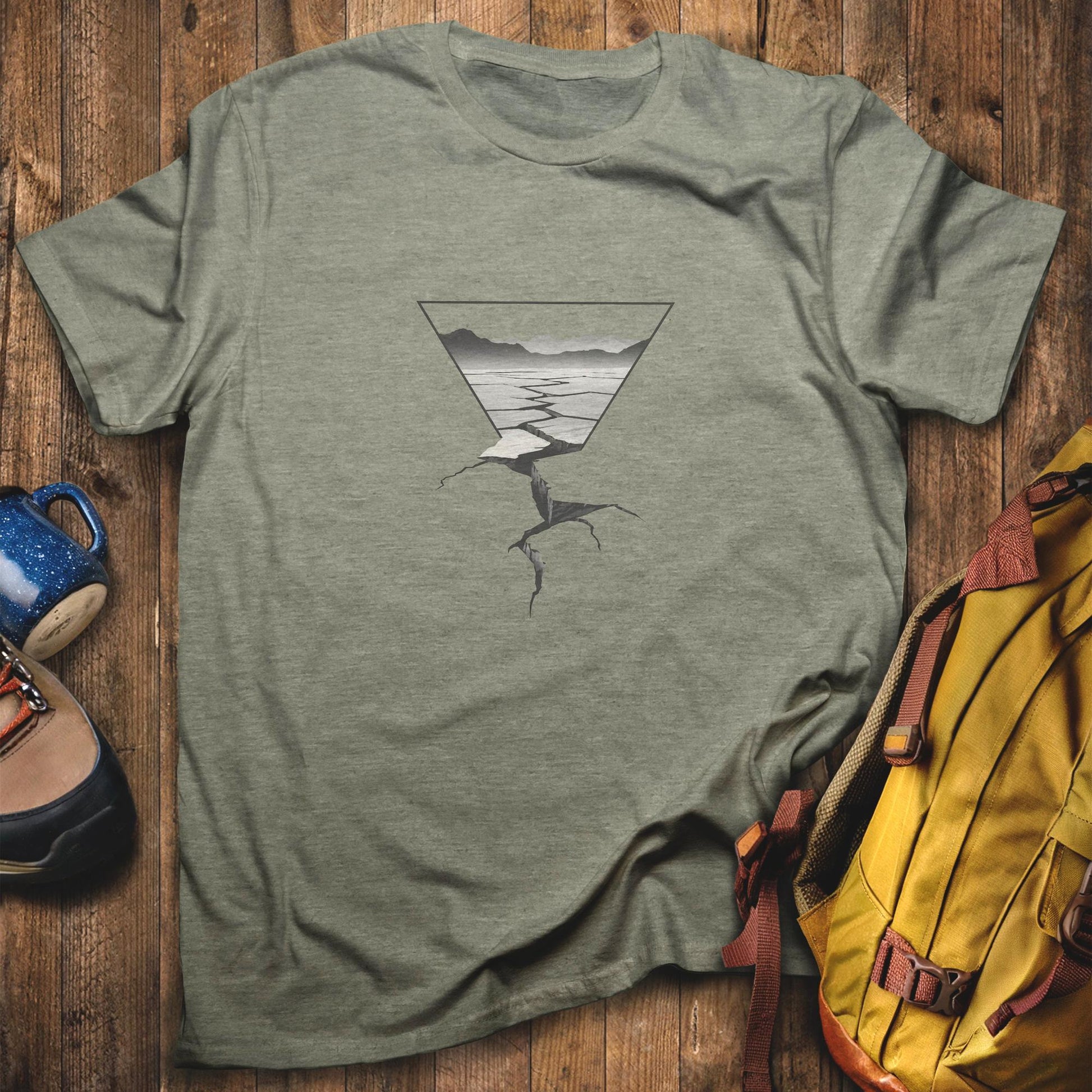 Death Valley T-Shirt Heather Military Green Adventure and Outdoors Themed T-Shirt