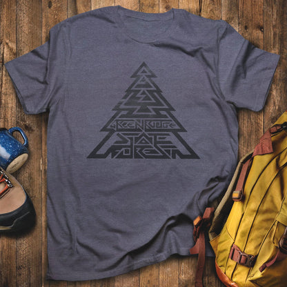 Green Ridge State Forest Tree T-Shirt Heather Navy Adventure and Outdoors Themed T-Shirt