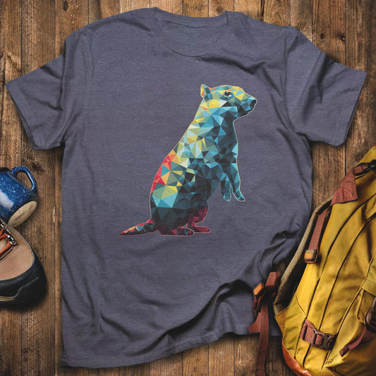 Prairie Dog Mosaic T-Shirt Heather Navy Adventure and Outdoors Themed T-Shirt