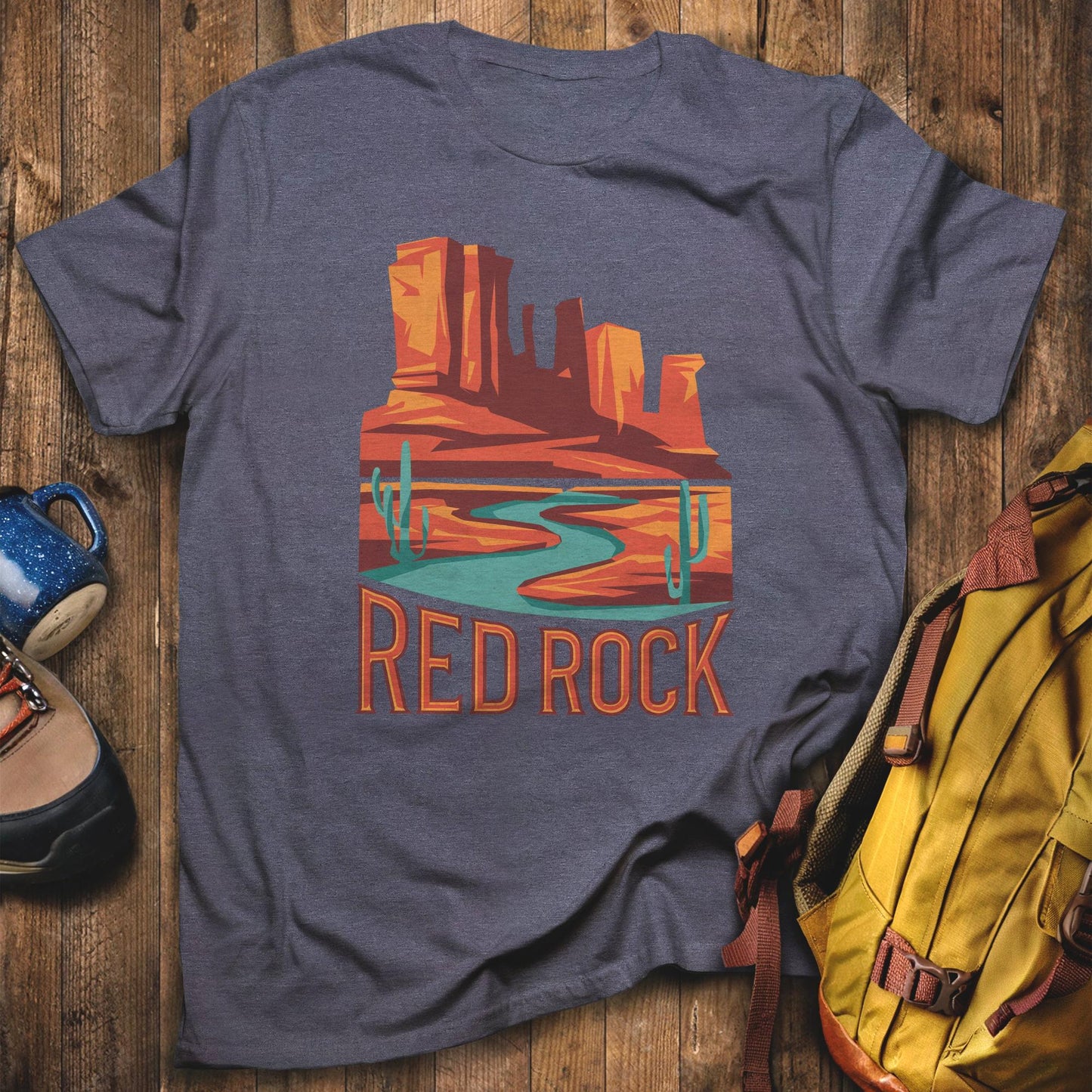 Red Rock State Park T-Shirt Heather Navy Adventure and Outdoors Themed T-Shirt