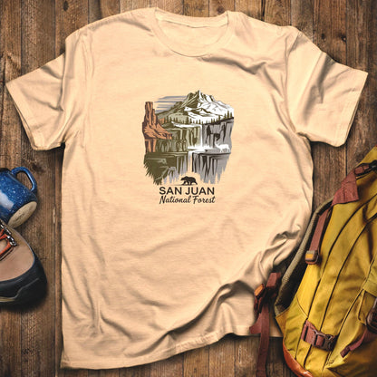 San Juan National Forest T-Shirt Sand Adventure and Outdoors Themed T-Shirt