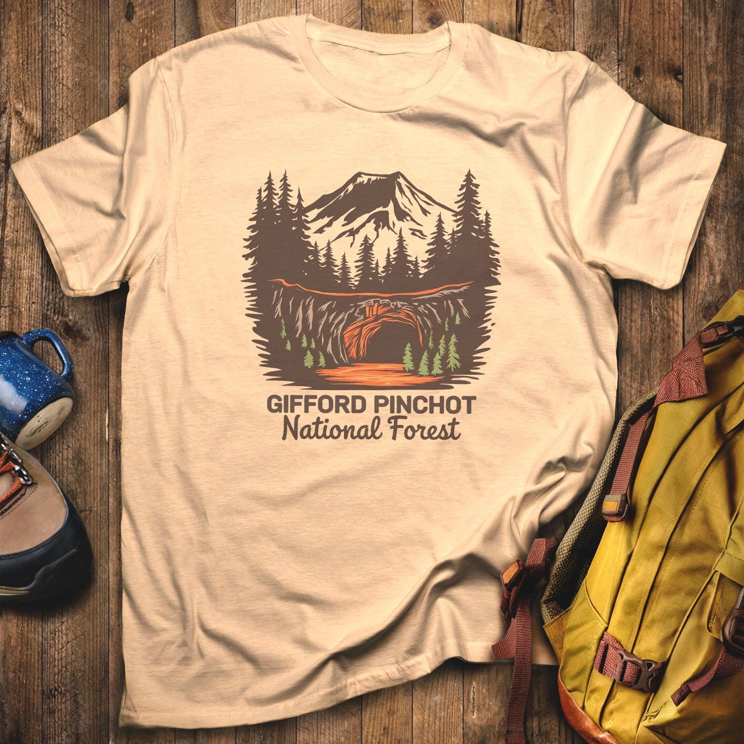 Gifford Pinchot National Forest T-Shirt Sand Adventure and Outdoors Themed T-Shirt