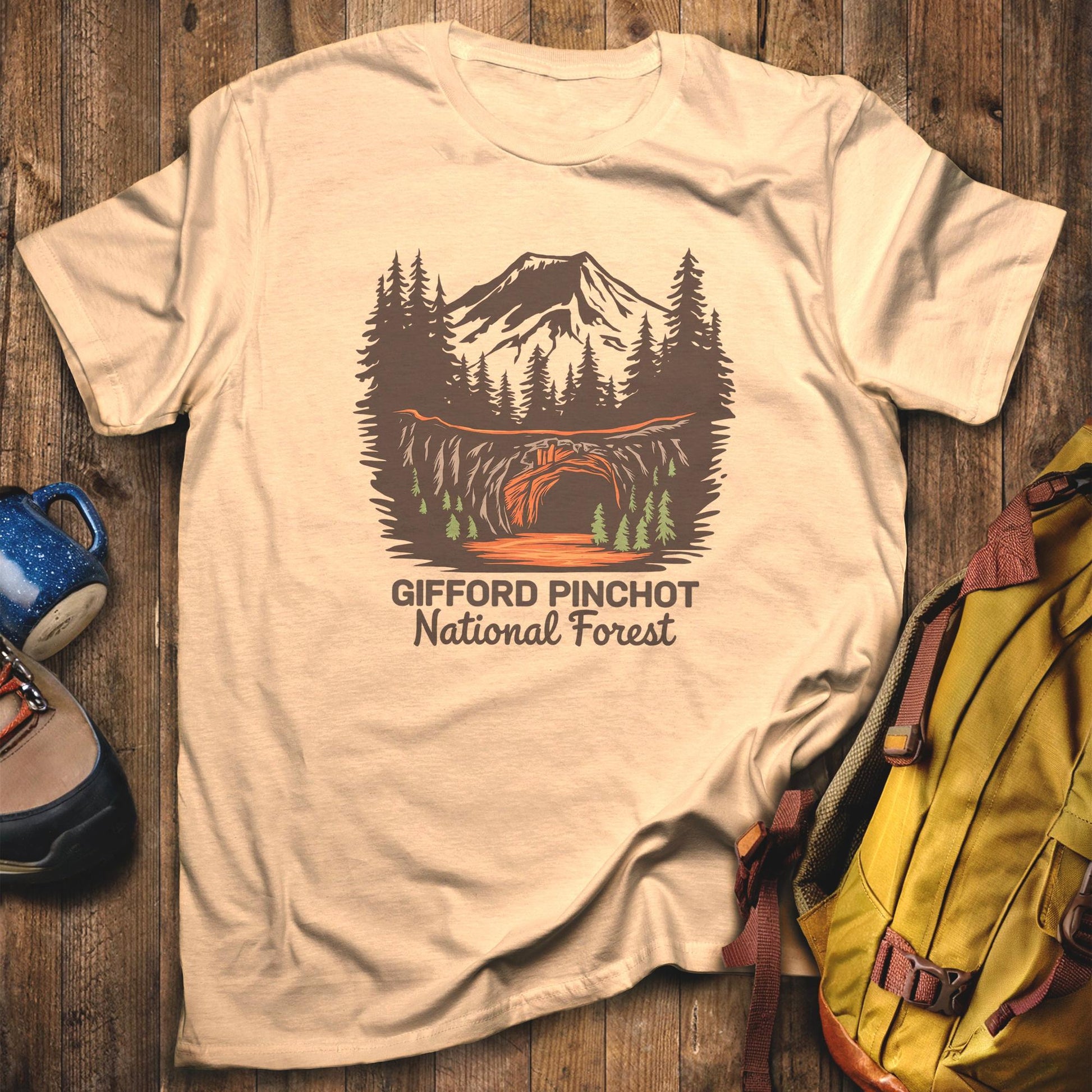 Gifford Pinchot National Forest T-Shirt Sand Adventure and Outdoors Themed T-Shirt