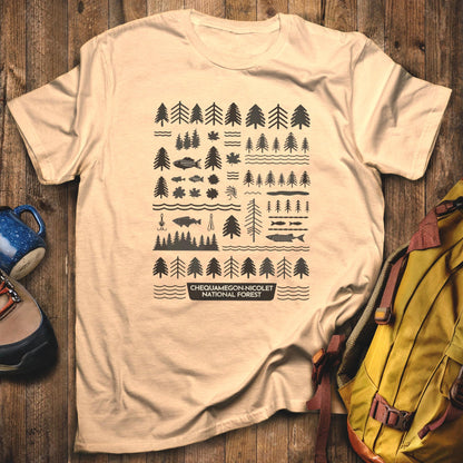 Chequamegon-Nicolet National Forest T-Shirt Sand Adventure and Outdoors Themed T-Shirt