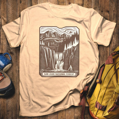 San Juan National Forest Vintage T-Shirt Sand Adventure and Outdoors Themed T-Shirt