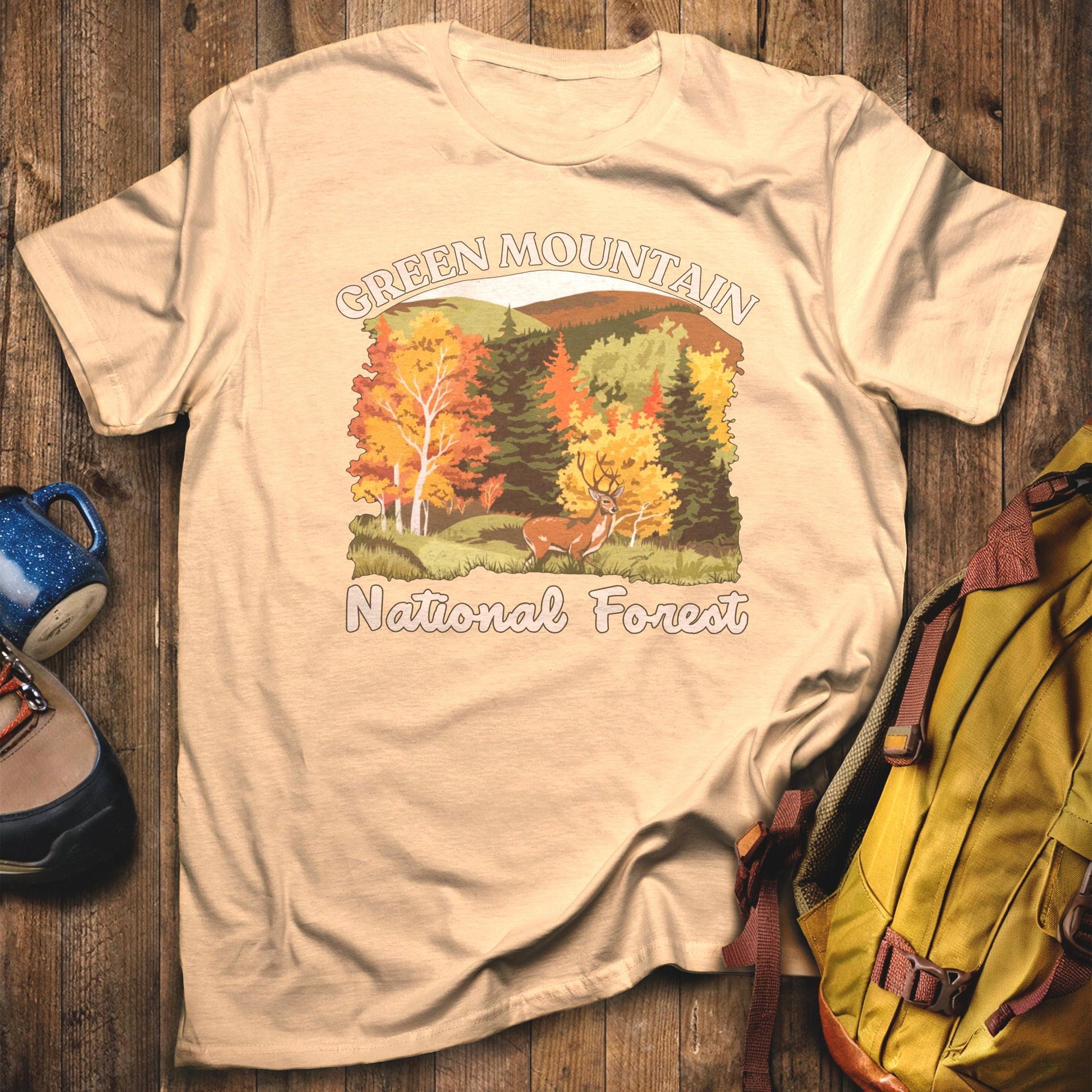 Green Mountain National Forest T-Shirt Sand Adventure and Outdoors Themed T-Shirt