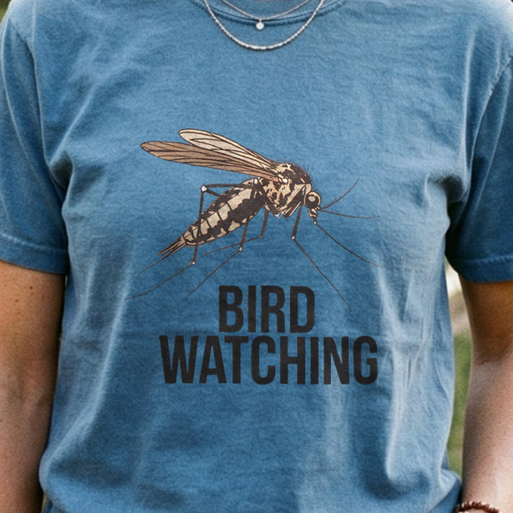 Mosquito Bird Watching Cotton T-Shirt