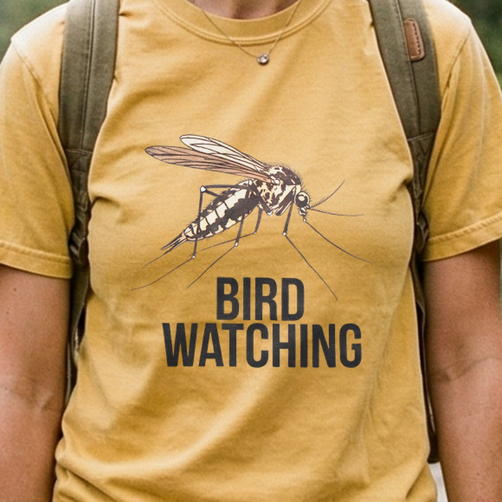 Mosquito Bird Watching Cotton T-Shirt