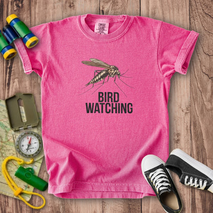 Mosquito Bird Watching Kids Cotton T-Shirt