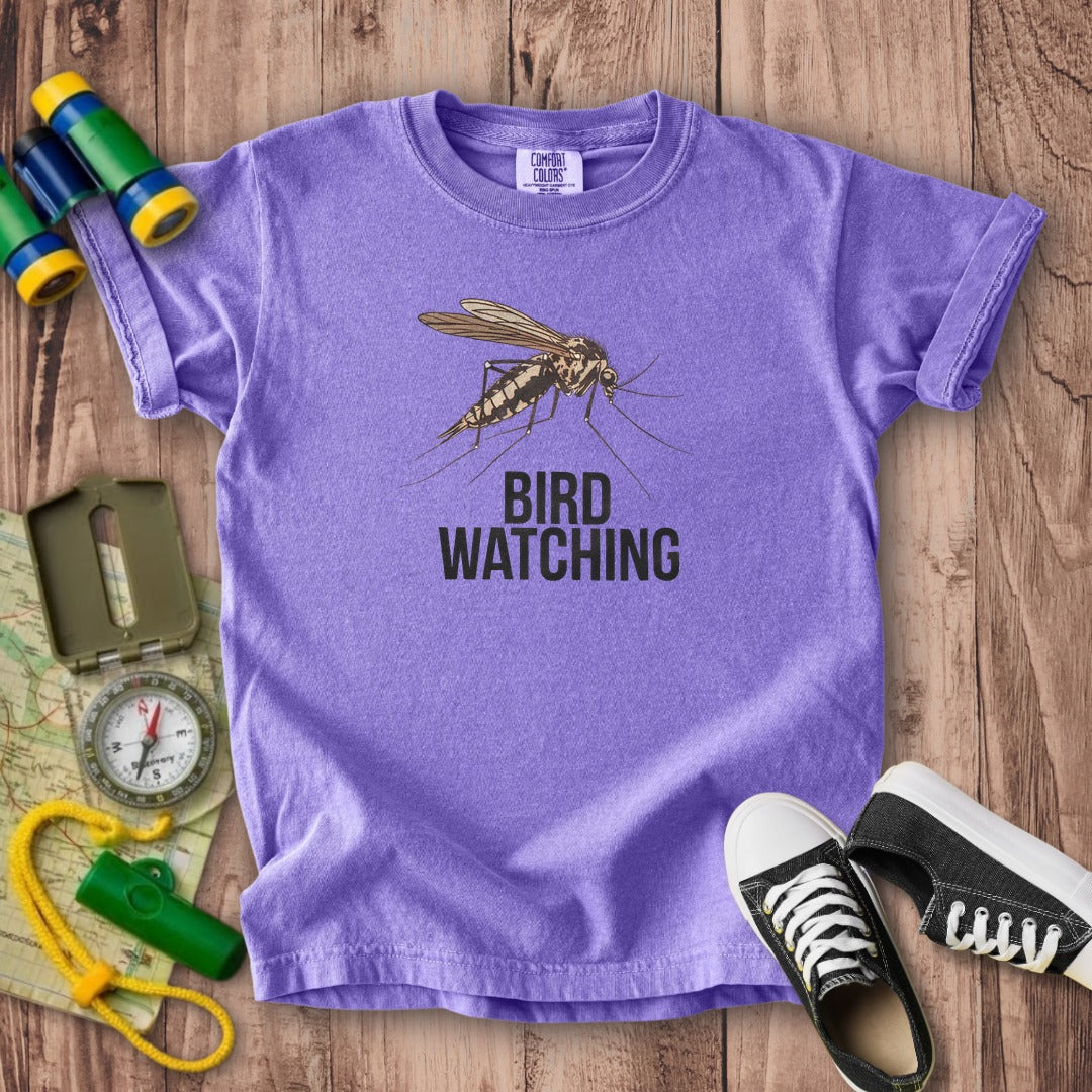 Mosquito Bird Watching Kids Cotton T-Shirt