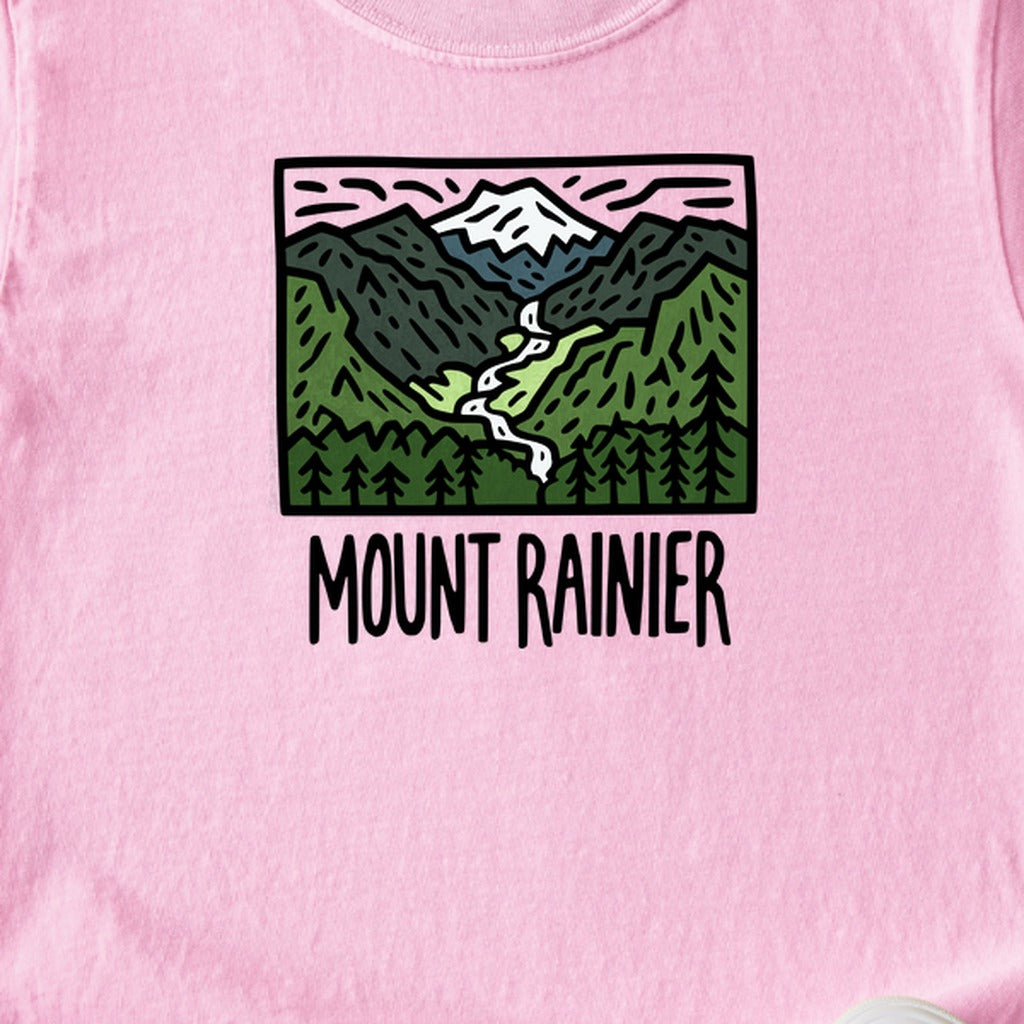 Mount Rainier National Park Kids Cotton T-Shirt