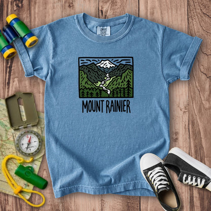 Mount Rainier National Park Kids Cotton T-Shirt