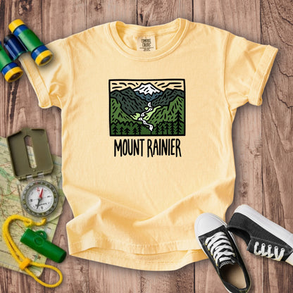 Mount Rainier National Park Kids Cotton T-Shirt