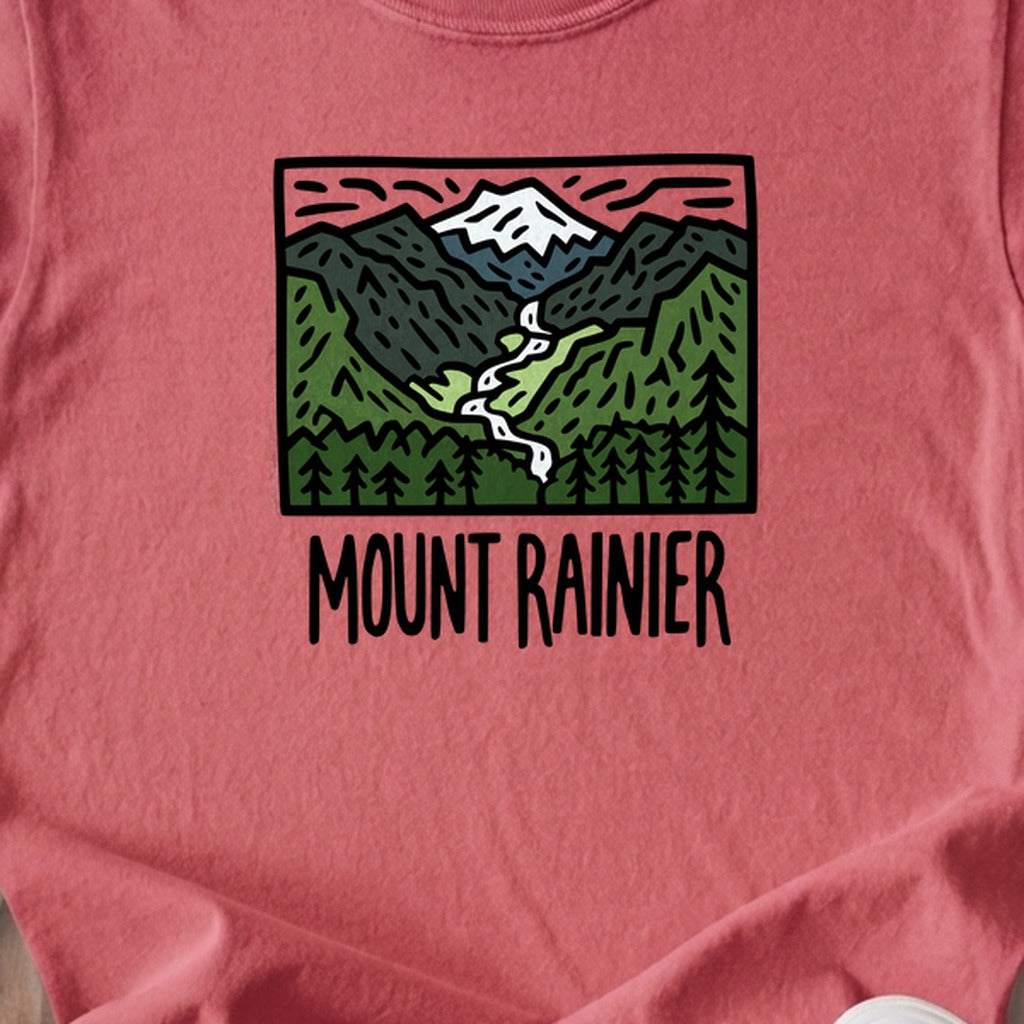 Mount Rainier National Park Kids Cotton T-Shirt