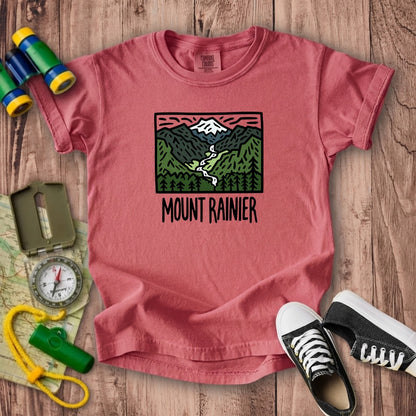 Mount Rainier National Park Kids Cotton T-Shirt