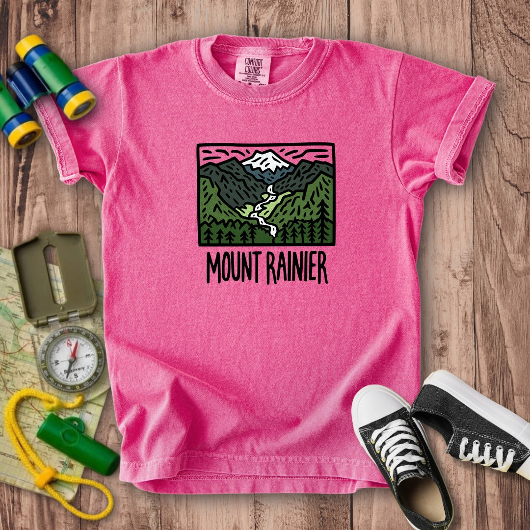 Mount Rainier National Park Kids Cotton T-Shirt