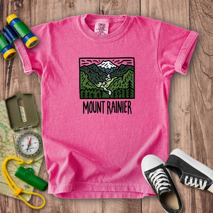 Mount Rainier National Park Kids Cotton T-Shirt