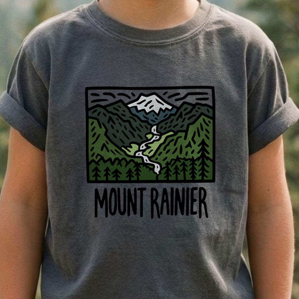 Mount Rainier National Park Kids Cotton T-Shirt