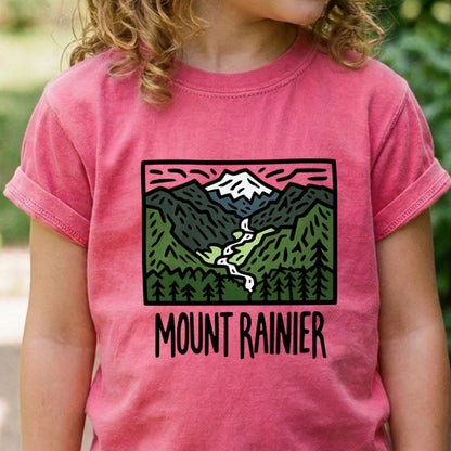 Mount Rainier National Park Kids Cotton T-Shirt