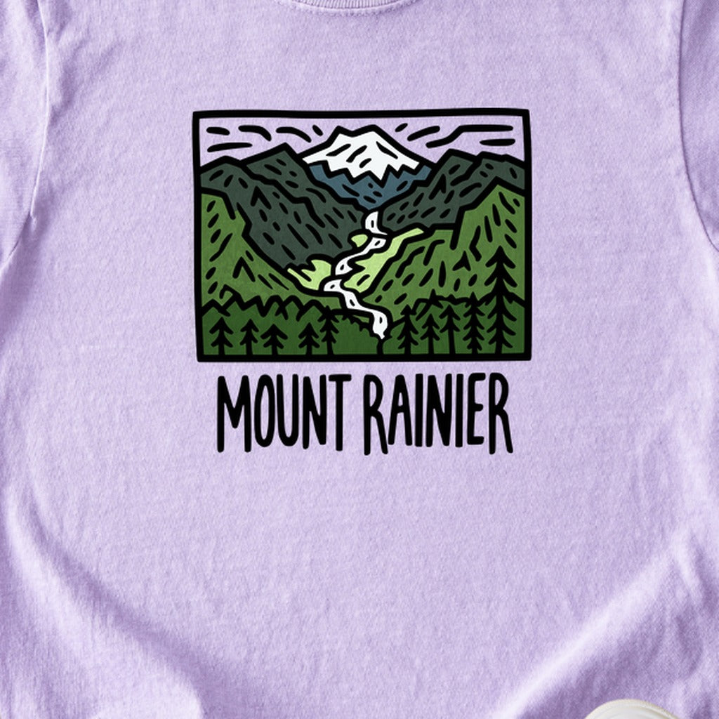 Mount Rainier National Park Kids Cotton T-Shirt