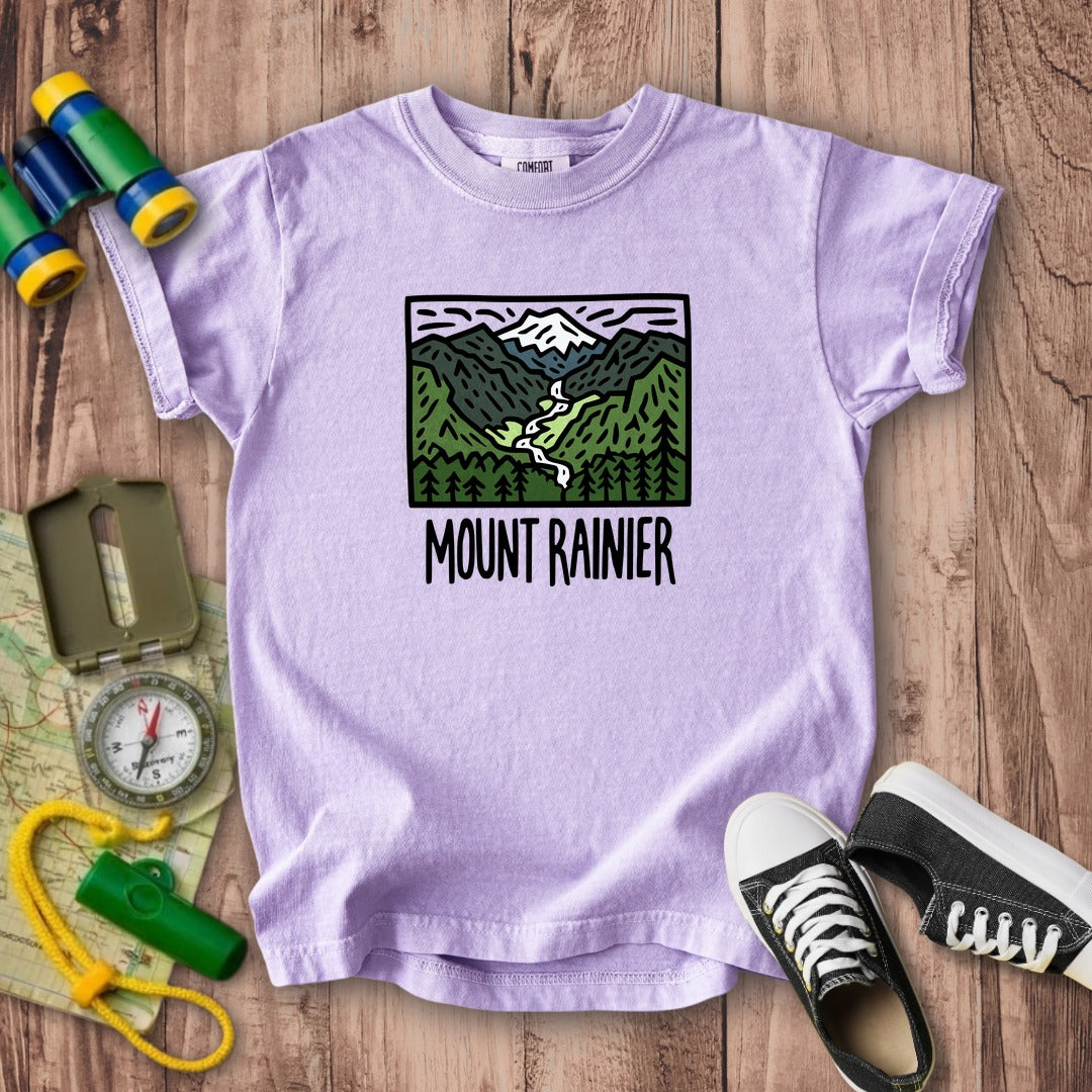 Mount Rainier National Park Kids Cotton T-Shirt