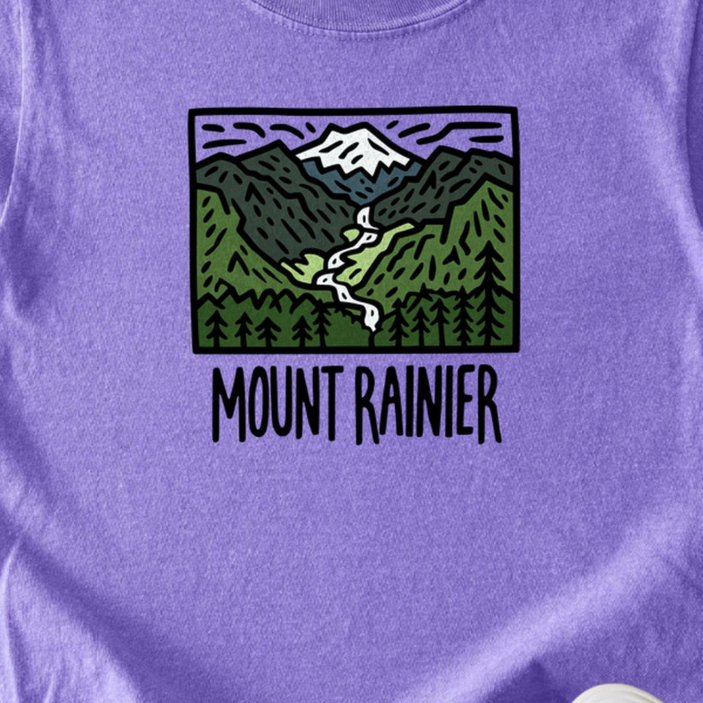 Mount Rainier National Park Kids Cotton T-Shirt