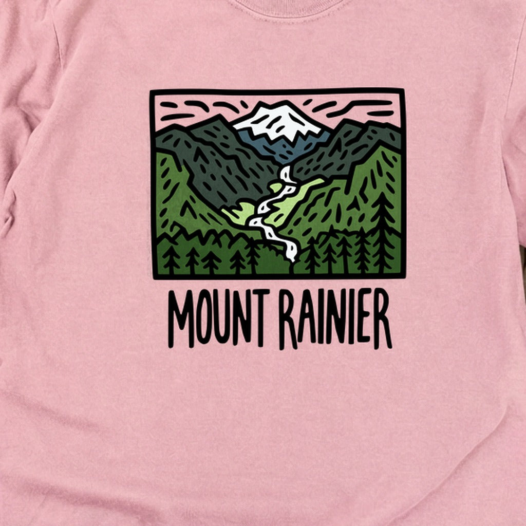 Mount Rainier National Park Cotton Long Sleeve